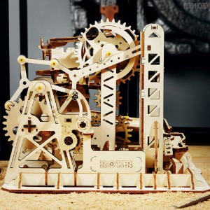 ROBOTIME 3D Wooden Puzzle Brain Teaser Toys Mechanical Gears Kit